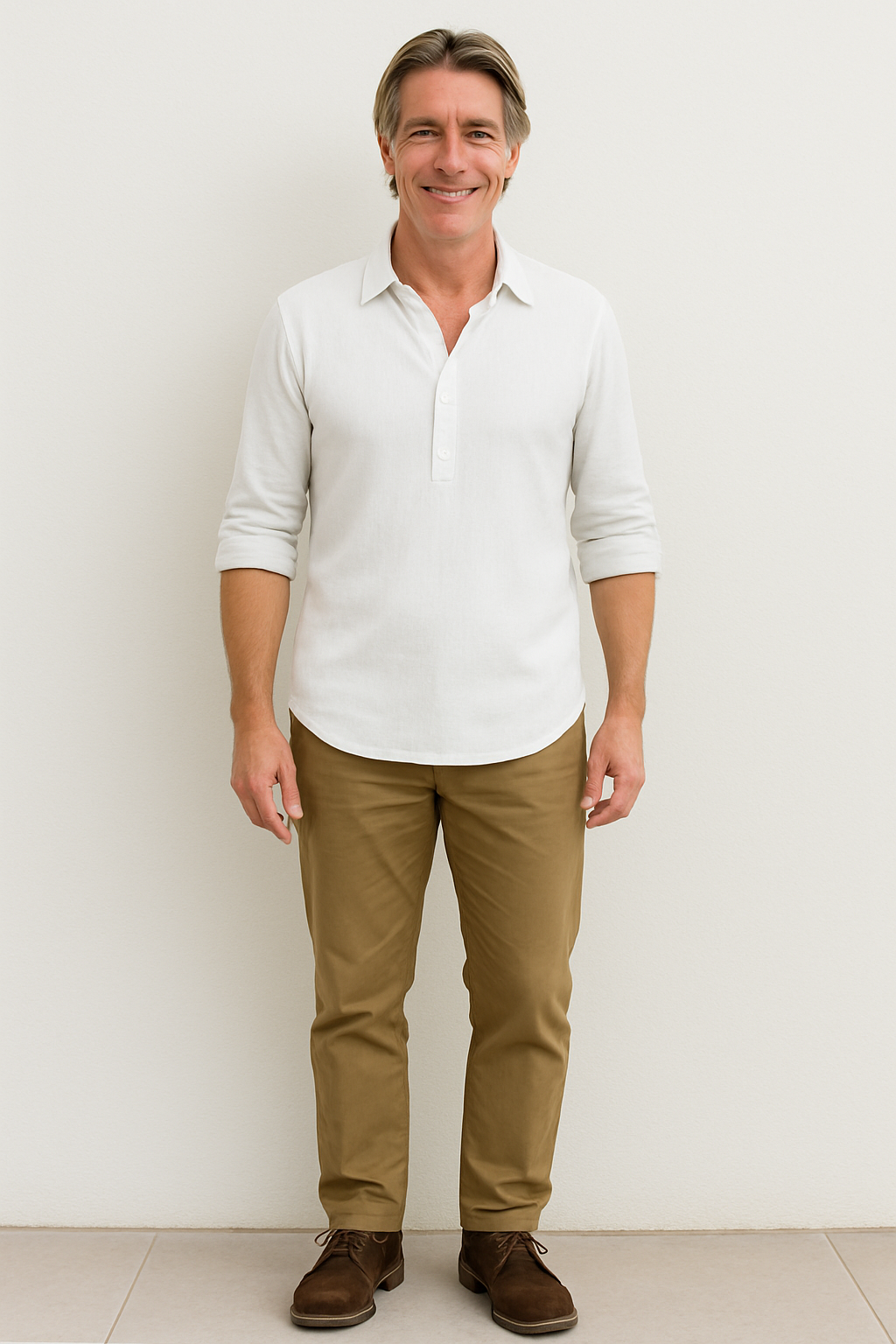 Bjorn - Polo Blouse - Katoenmix Stretch -  Lente / Zomer